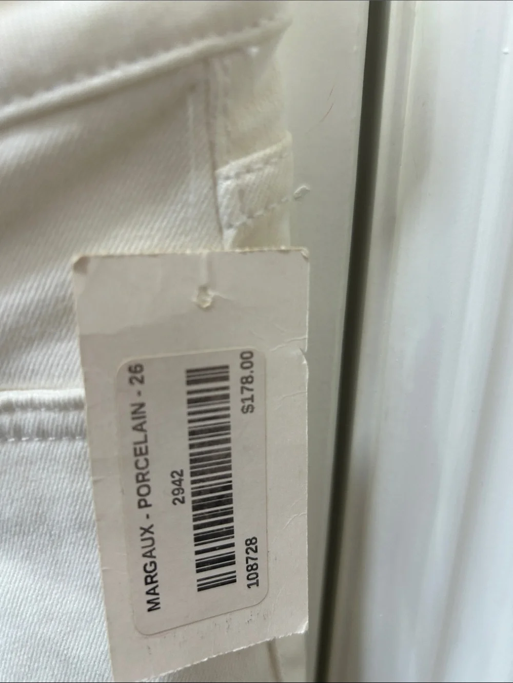 DL1961 Off-White Skinny Ankle Jeans